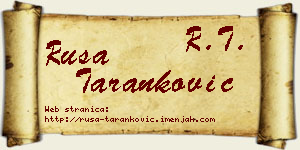 Rusa Taranković vizit kartica